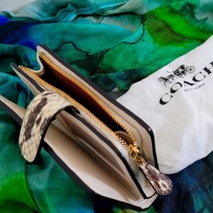 Coach wallet cream & tan